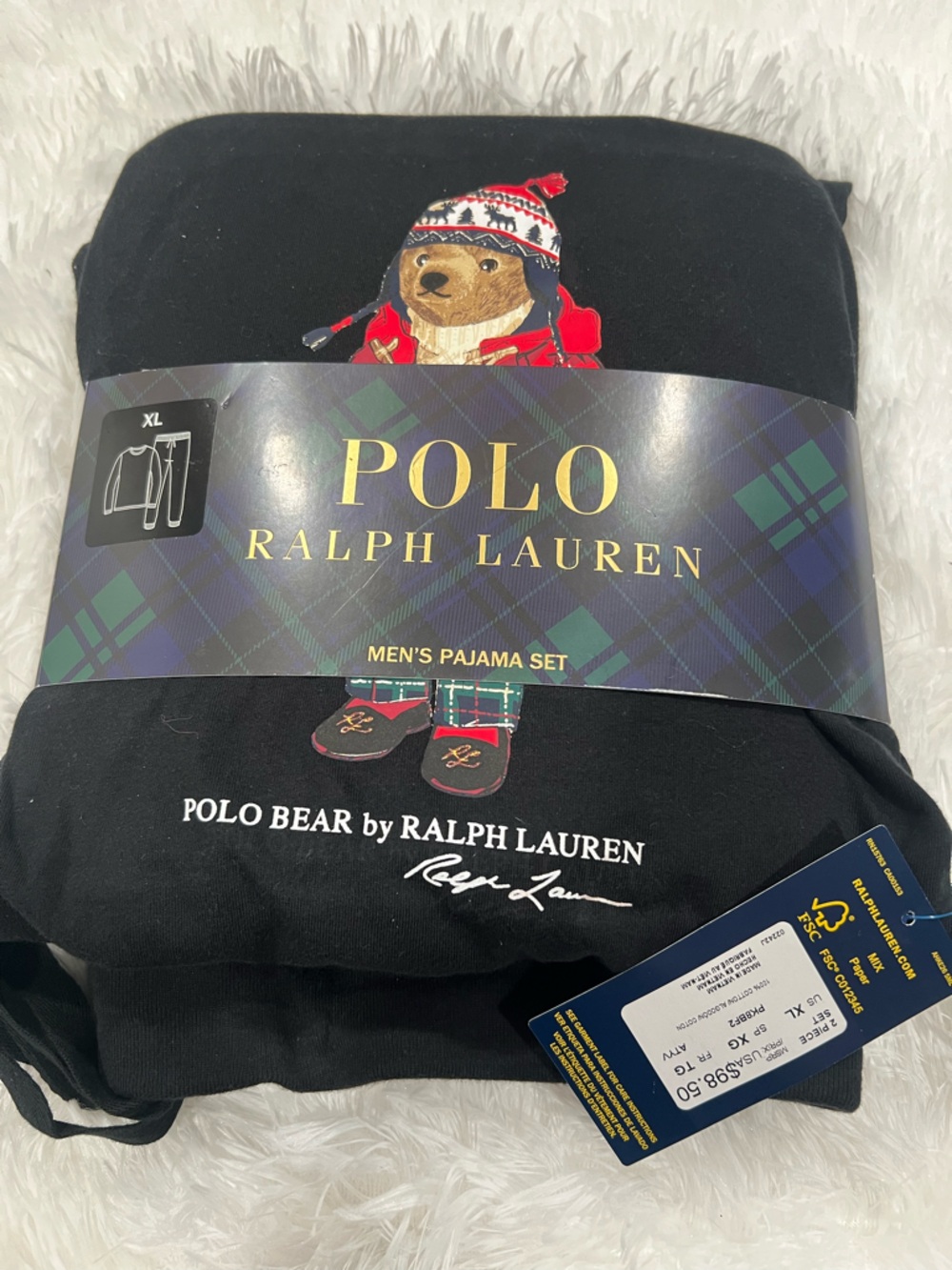 Polo by Ralph Lauren Black Polo Bear Men’s Pajama Set